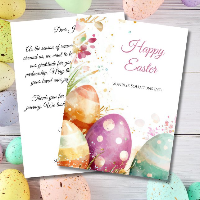 Cartão Custom Corporate Easter Greetings Card (Criador carregado)