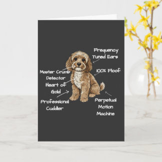 Cartão CUSTOM Cute Anatomy of a Cockapoo Dog Lover
