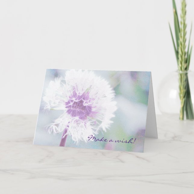 Cartão Custom Dandelion Wishes Greeting Card (Frente)