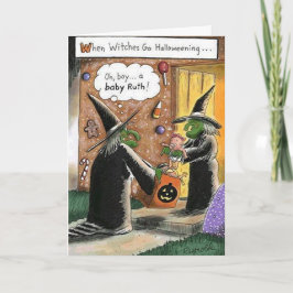 Cartão Custom Halloween Funny Witches Trick or Treat