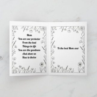 Cartão Custom Heartfelt Mother's Day Poem Card.