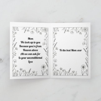 Cartão Custom Heartfelt Mother's Day Poem Card