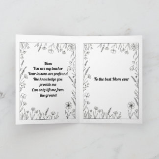 Cartão Custom Heartfelt Mother's Day Poem Card