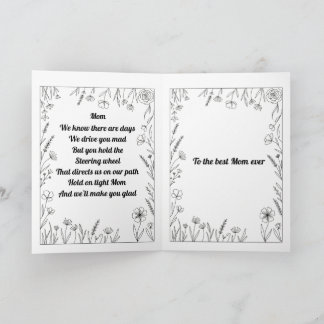 Cartão Custom Heartfelt Mother's Day Poem Card.