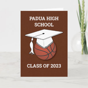 Cartão Custom High School and Year, 2023 Graduation Brown