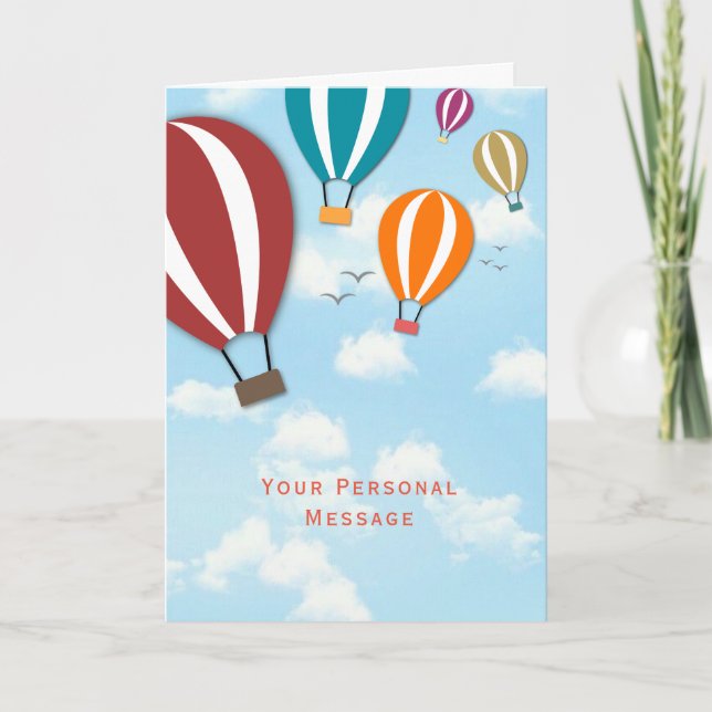 Cartão Custom  Hot Air Balloons | Greetings Card (Frente)