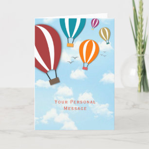 Cartão Custom  Hot Air Balloons   Greetings Card