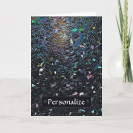 Cartão Custom Iridescent Abstract Stained Glass Pattern