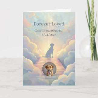 Cartão Custom Labrador Retriever Rainbow Bridge Sympathy