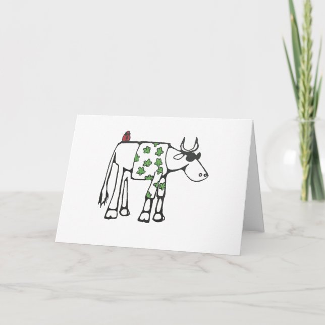 Cartão Custom Message Summer Bull Greeting Card (Frente)