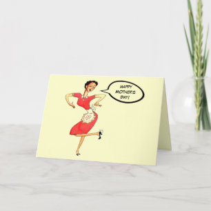 Cartão Custom Mother's Day Vintage 1940 Card (yellow)