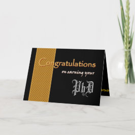 Cartão CUSTOM NAME Congratulations - Earning Your PhD