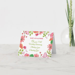 Cartão Custom Name & Year Religious 53rd Wedding Anniv
