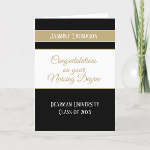 Cartão Custom Nursing degree college graduation card