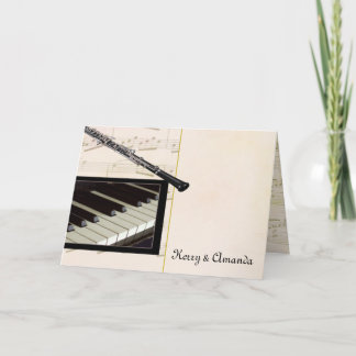 Cartão Custom oboe and piano design