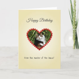Cartão Custom photo birthday from pet