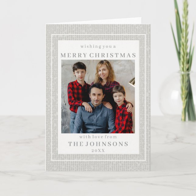 Cartão Custom Photo Elegant Framed Picture Card (Frente)