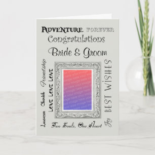 Cartão Custom Photo Wedding Congratulations Card