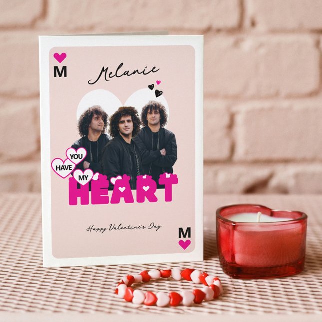 Cartão Custom Photos Boyfriend to Girlfriend Valentine (Custom Photos Boyfriend to Girlfriend Valentine Card)