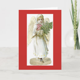Cartão CUSTOM RETRO ANGEL VERTICAL CHRISTMAS Card