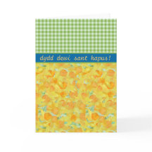 Custom St David's Day Card, Daffodils and Gingham
