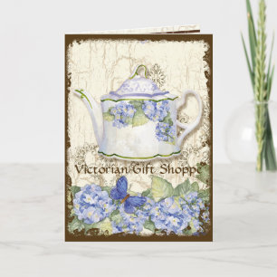 Cartão Custom Tea Shoppe Elegant Business Note Card