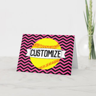 Cartão Custom Team Name and Color Fastpitch Softball