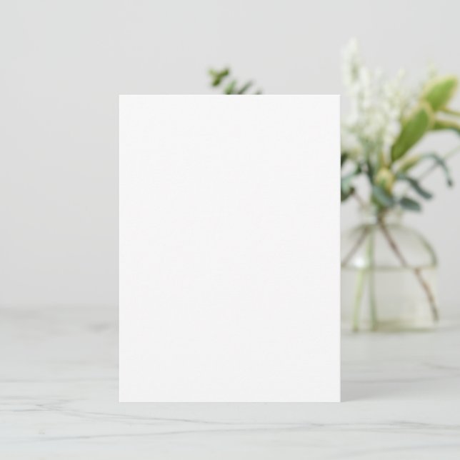 Cartão Custom white simple Design Add Photo or Text (Em pé/Frente)