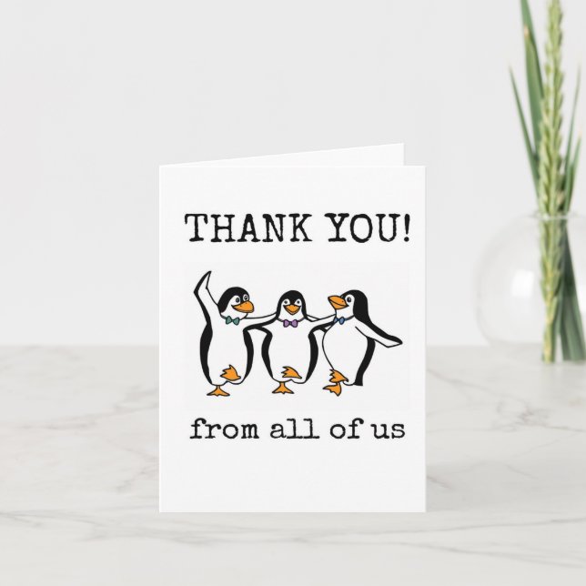 Cartão Customer Thank You Card, From All of Us, Funny (Frente)