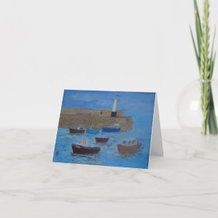 Cartão Customisable Harbour greeting card St Ives Cornwal