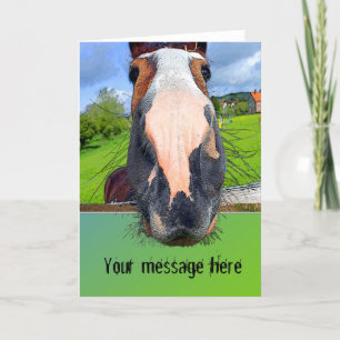 Cartão Customisable Horsey Greeting Card