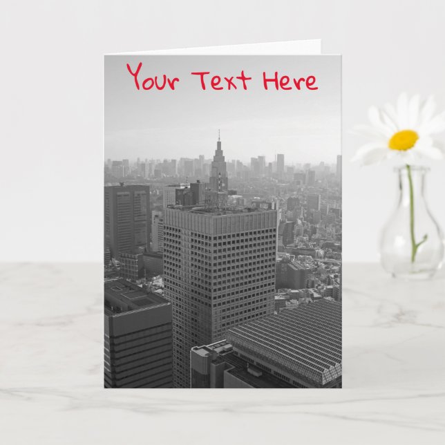 Cartão Customisable Tokyo skyline (Planta pequena)