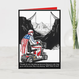 Cartão Customizable Birthday Card getting older theme