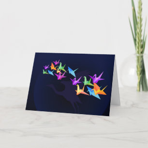 Cartão Customizable: Colour cranes