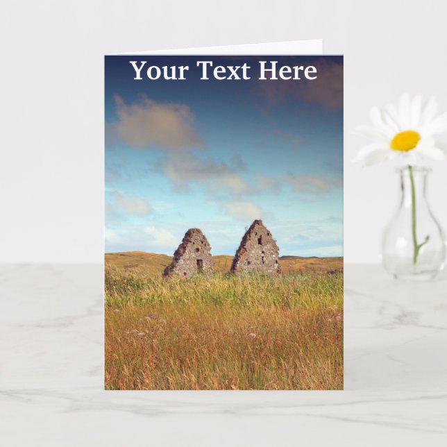 Cartão Customizable Finlaggan, Escócia (Planta pequena)