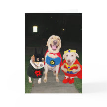 Customizable Funny Super Dogs/Lab Halloween Card