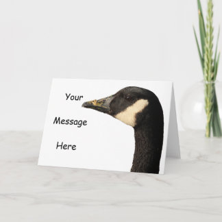 Cartão Customizable Goose Head Greeting Card
