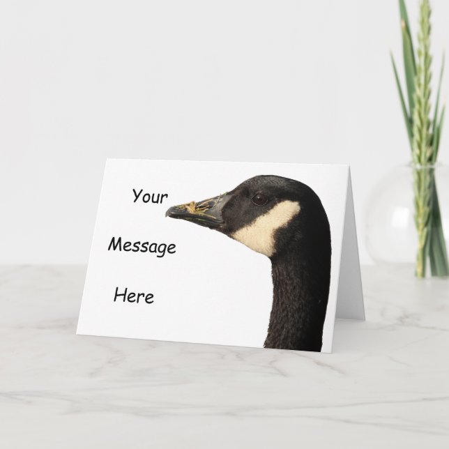 Cartão Customizable Goose Head Greeting Card (Frente)