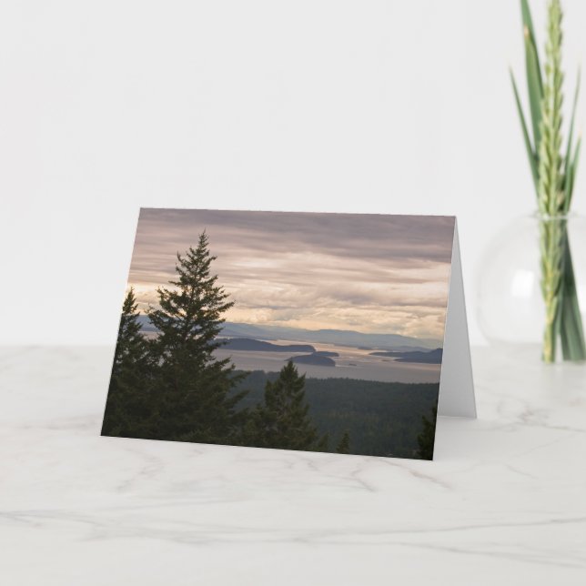 Cartão Customizable Greeting Card: San Juan Islands Pano (Frente)