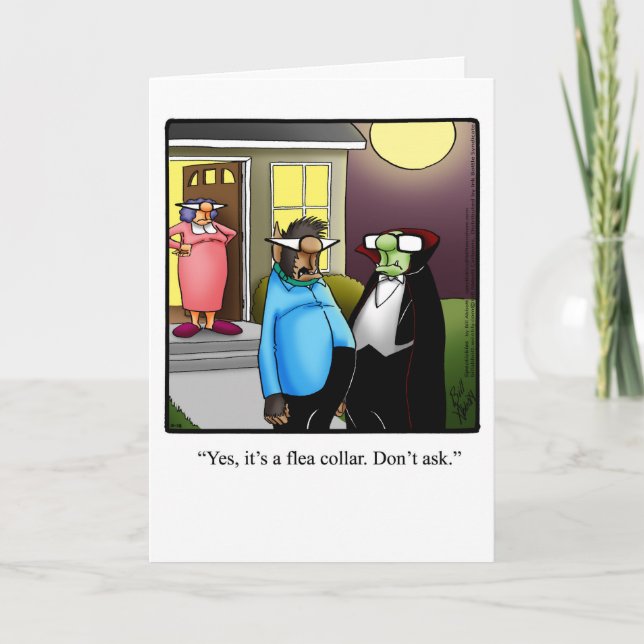 Cartão Customizable Halloween Humor Greeting Card (Frente)