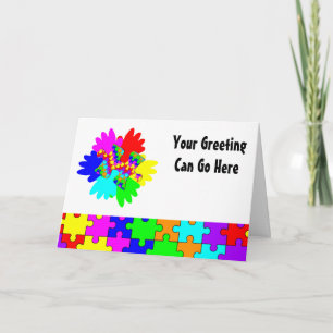 Cartão Customizable Hands And Puzzling Puzzle Piece
