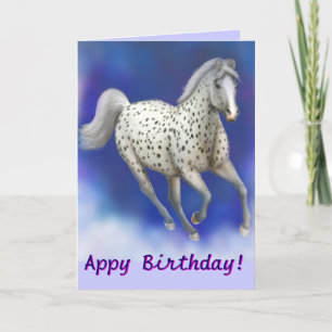 Cartão Customizable Happy Appy Birthday Appaloosa