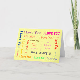 Cartão Customizable-I Love you Card