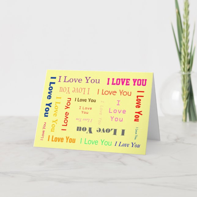 Cartão Customizable-I Love you Card (Frente)