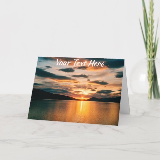 Cartão Customizable Midnight Sun, Noruega (Frente)