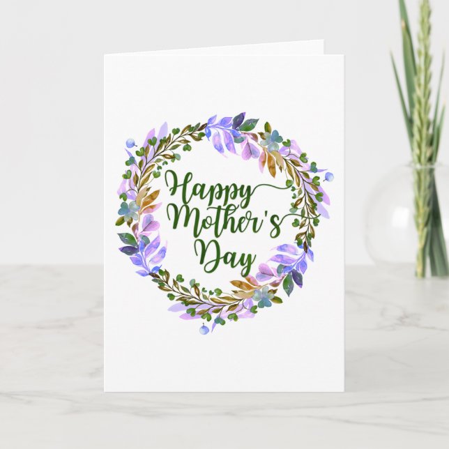 Cartão Customizable Mother's Day Hand Painted Card (Frente)