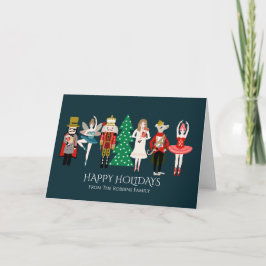 Cartão Customizable Nutcracker Ballet Christmas Card