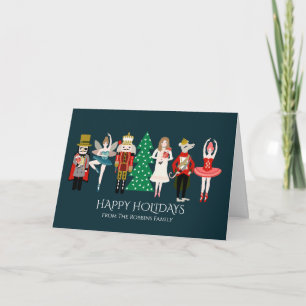 Cartão Customizable Nutcracker Ballet Christmas Card
