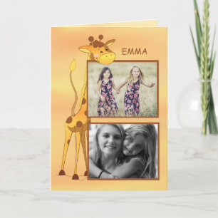 Cartão Customizable Photo, Name Sister Congratulations Gi