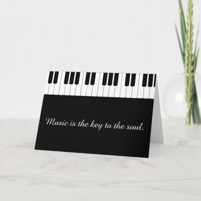 Cartão Customizable Piano Music Greeting Card (Frente)